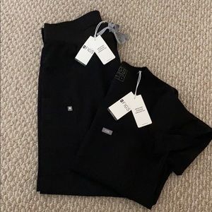 Figs Scrub Set, Black
